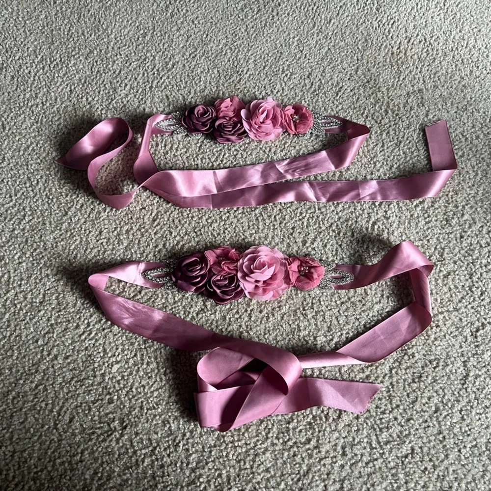 Amazon two pack of Pink Rose Women's Belt